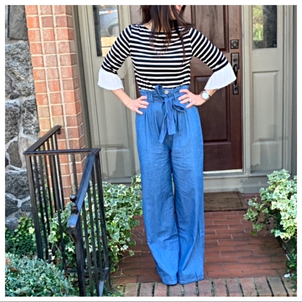 ✨LAST ONE✨Wide leg boho chic light denim jeans - Picture 6 of 8